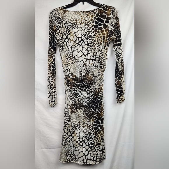 Natorious Snake Skin Print Mesh Dress Sm Bodycon Stretchy Sexy Feminine Rock - Picture 2 of 5